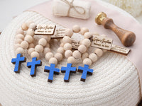 Christening & Baptism Favors for Guests Personalized Mini Wooden Rosary Favors, Communion Favors, Baptism Gift Girl and Boy, Mi Bautizo